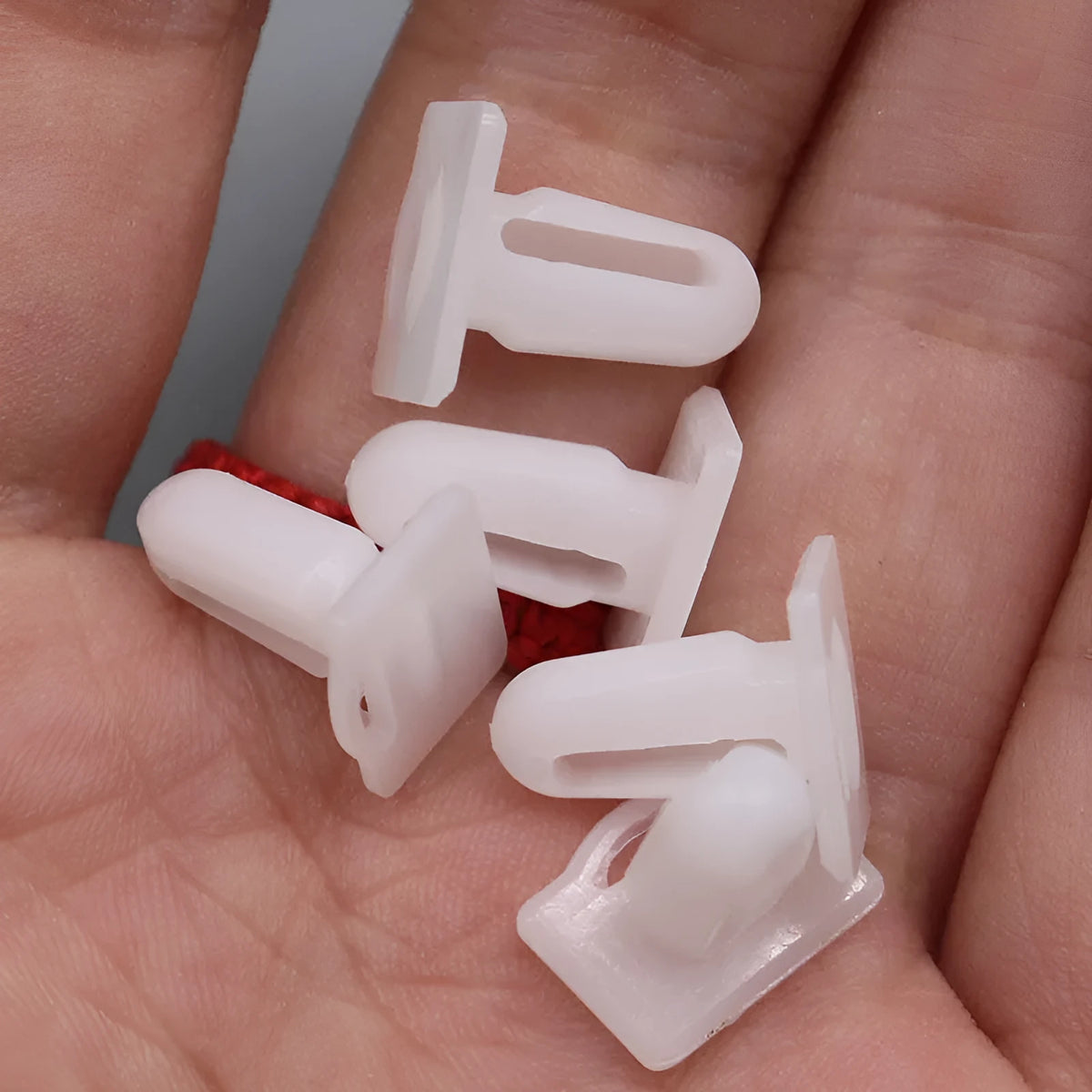 60 piece kit of D318 style black automotive plastic push rivet clips for interior trim.