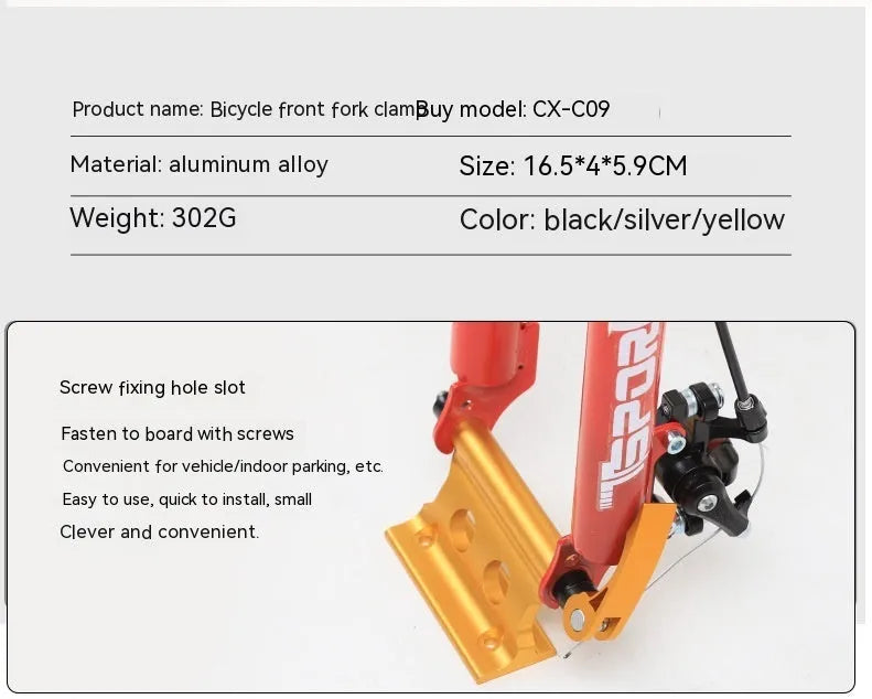 Silver metal bicycle quick release fixing clip for SUV modification accessories