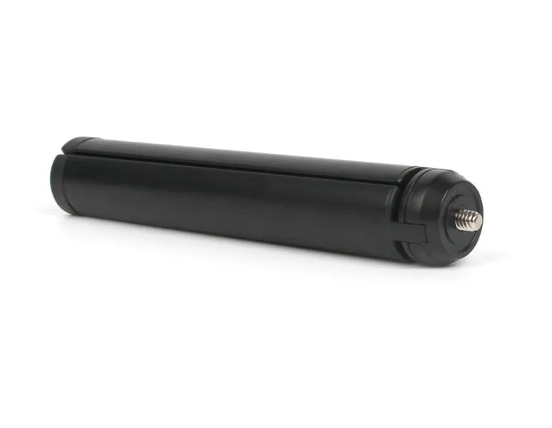 Black aluminium alloy mobile phone tripod with handheld stabiliser accessory compatible with Apple iPhone
