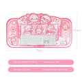 Hexagonal dragon crane machine pattern on 75x40cm cloth gaming mouse pad with wrist support