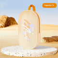 Waterproof orange EVA swimming storage bag showing 3-litre and 7-litre size options.
