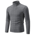 Men's slim fit twist turtleneck pullover sweater in chenille fabric showing multiple colour options