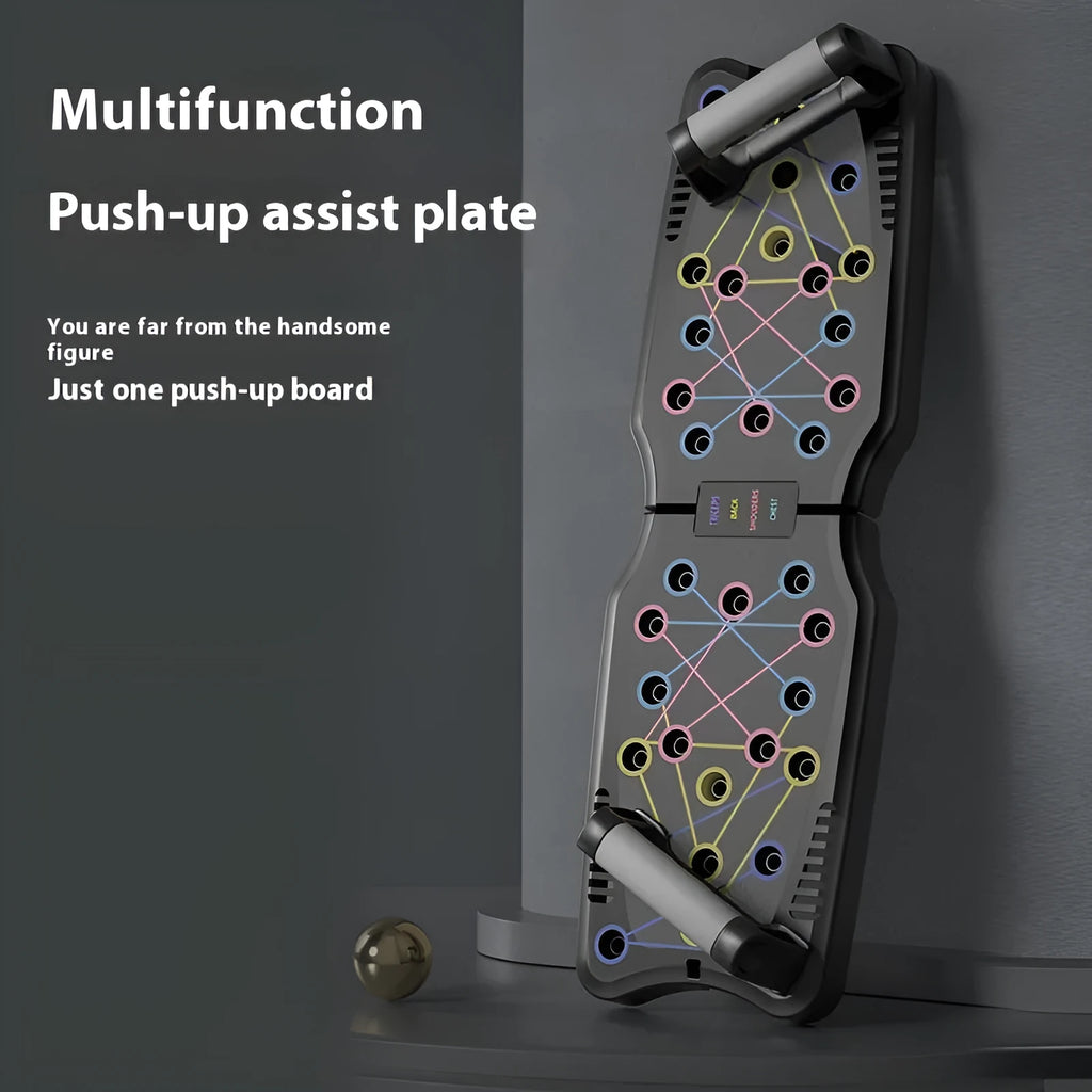 Flat ABS push up support plate for upper body muscle training