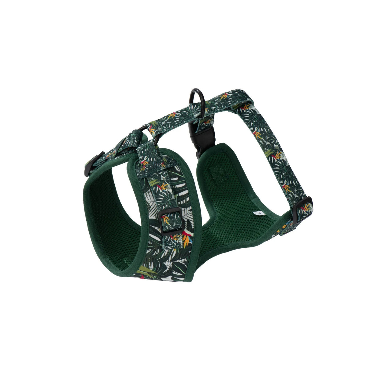 Adjustable cloth dog harness vest set with haulage rope, collar, waste bag, bow tie and triangle scarf accessories