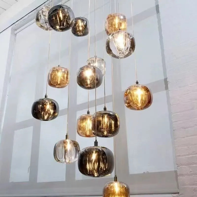 Postmodern crystal chandelier in Nordic style for corridor or bedroom, in small or large and warm light 220V