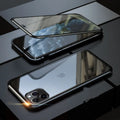 Glass anti-spy privacy phone case with clamshell design for iPhone models
