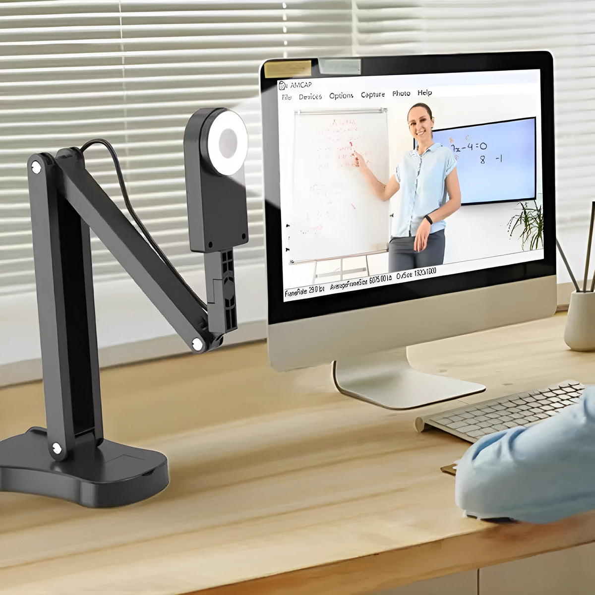 Computer live camera with USB cable and built-in microphone for video recording