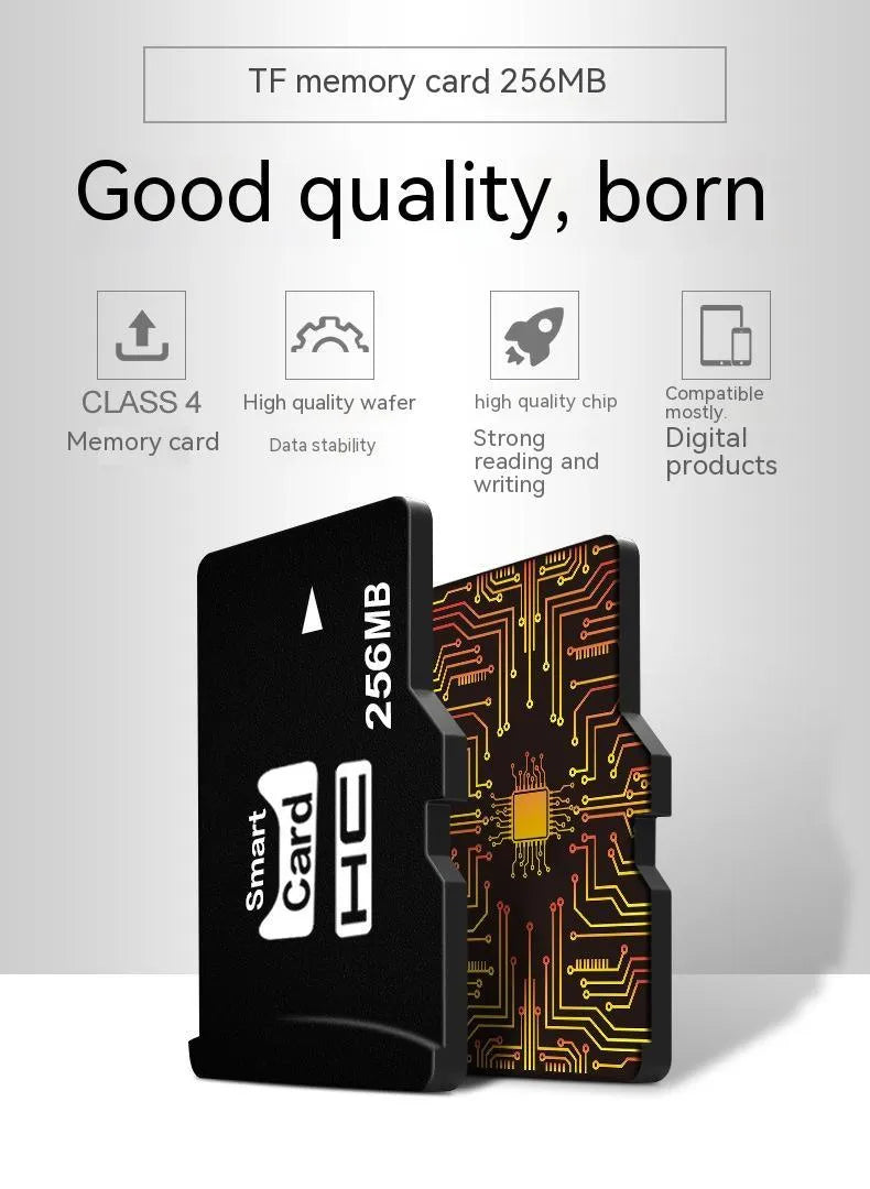 A single 256MB TransFlash (TF) memory card on a white background.