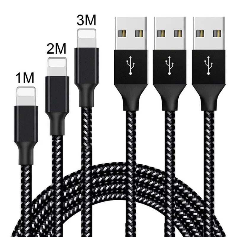 Braided fast charging Micro USB cable for Android phones in three length options