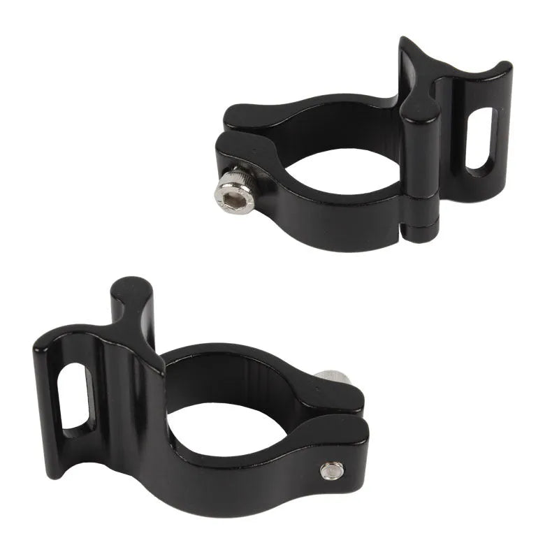 Black aluminium alloy vehicle clamp ring with 28.6mm internal diameter.