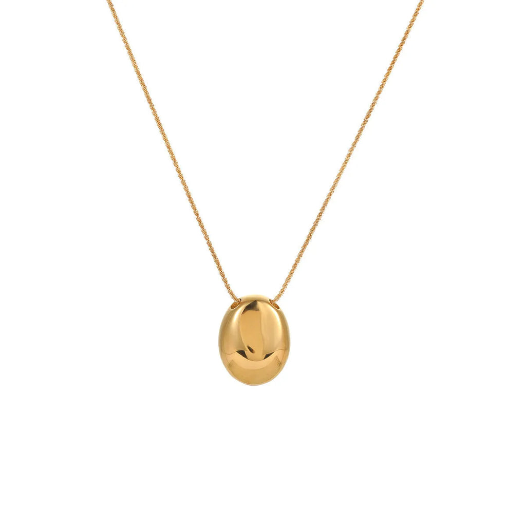 Gold plated stainless steel geometric pendant necklace with adjustable chain 41cm to 50cm length