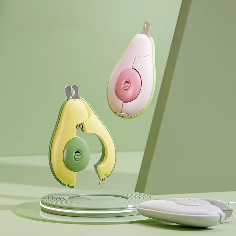 Professional LED pet nail clipper for small dogs and cats in green, pink, or white.