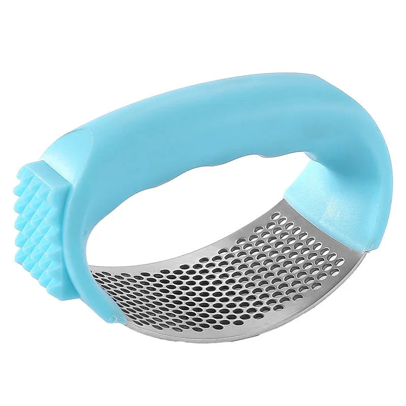 304 stainless steel garlic press with polypropylene handle in choice of four colours