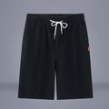 Chinese-style cotton-linen cropped trousers in Army Green with drawstring waist and fifth pants length