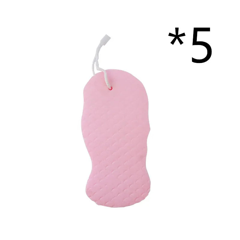 White 3D bath sponge with fish scale pattern for gentle body exfoliation
