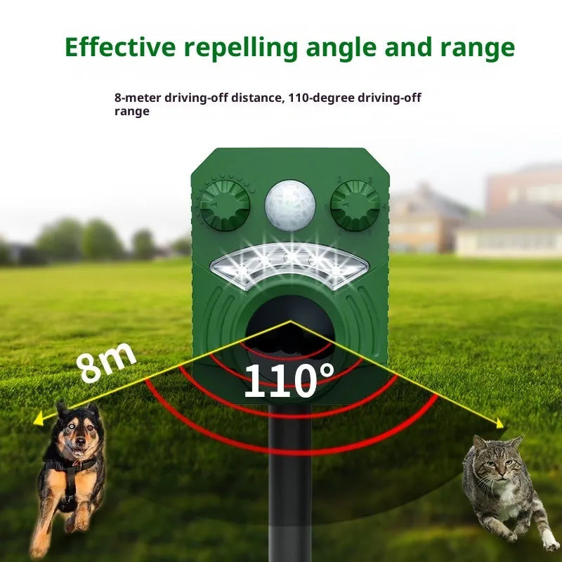 AR33 ultrasonic animal repeller for outdoor garden, patio and yard use