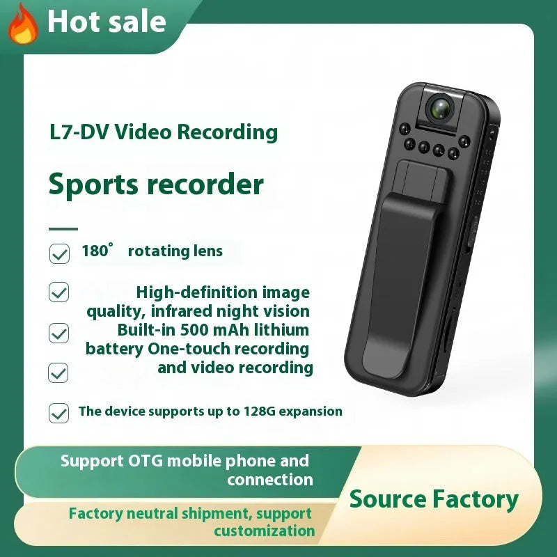 L7 home video recorder unit with HD image quality and infrared night vision capability
