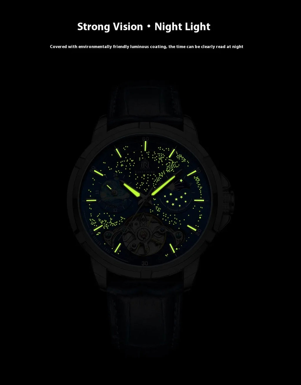 T885B Blue automatic men's mechanical watch with stainless steel case
