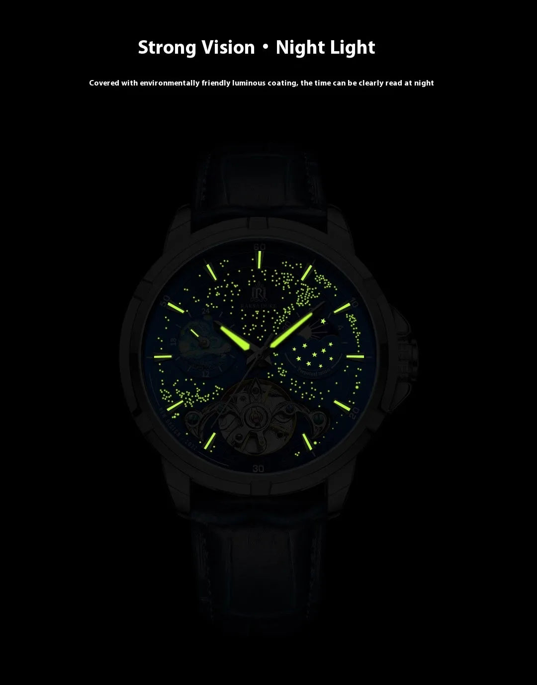 T885B Blue automatic men's mechanical watch with stainless steel case