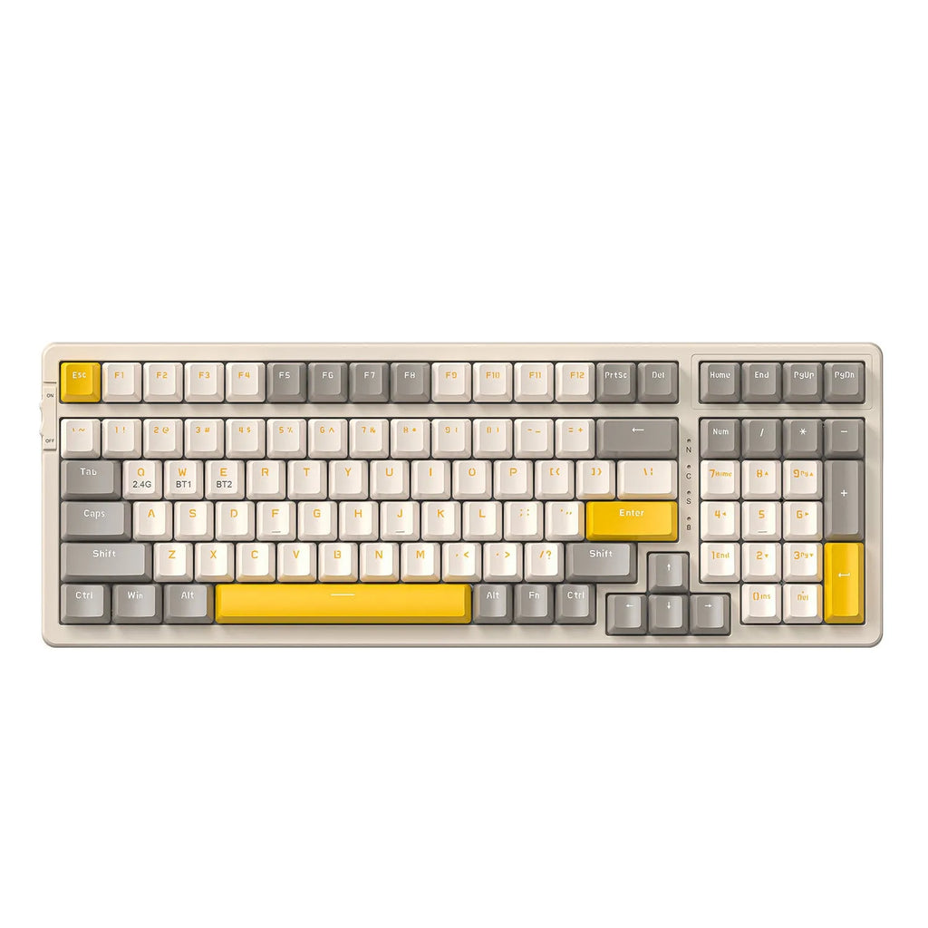 Free Wolf K96 Bluetooth mechanical keyboard in blueberry colour with red switches