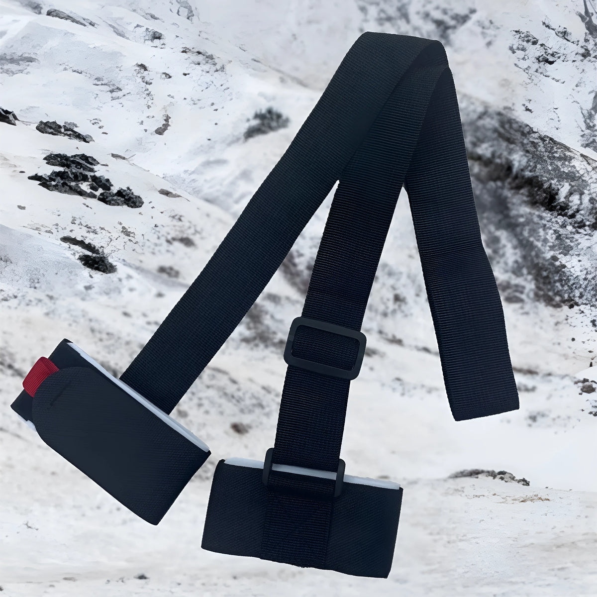 Adjustable skiing bandage shoulder strap with hook and loop fastening in choice of colours