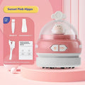 USB desktop vacuum cleaner handheld design in multiple colour options for keyboard and workstation cleaning
