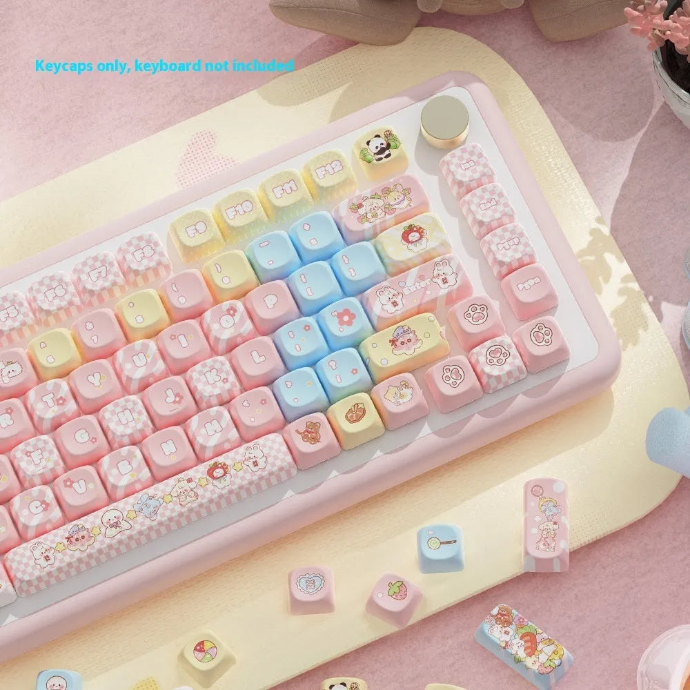 Clip Doll Original Cute Fit mechanical keyboard key cap set with dye-sublimation print