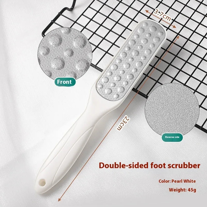 Stainless steel foot grinder with double-sided sandpaper-style gear for callus removal