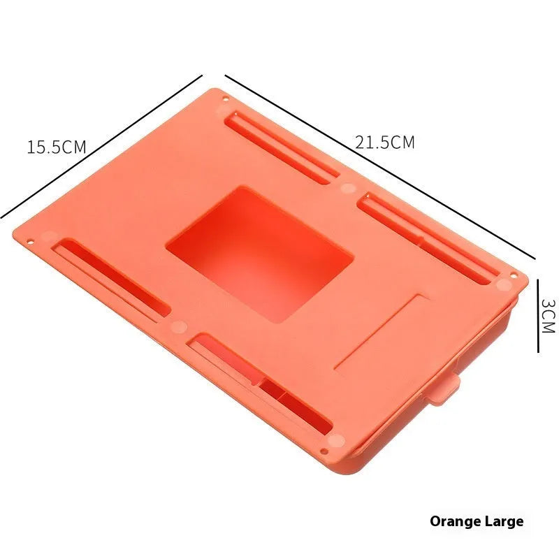 Plastic under-table storage box with cover in multiple colour options