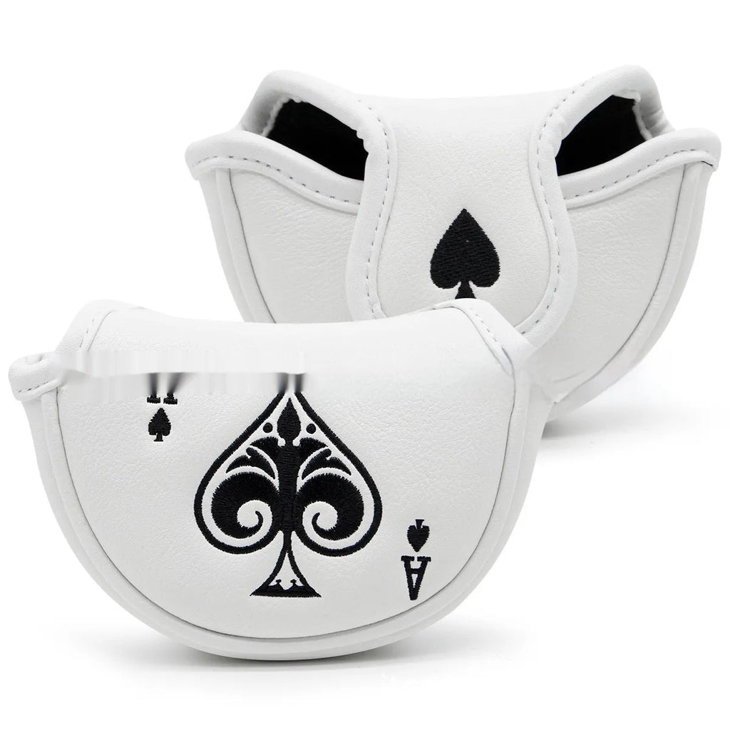 Golf putter sleeve in PU material for clubhead protection and bag organisation