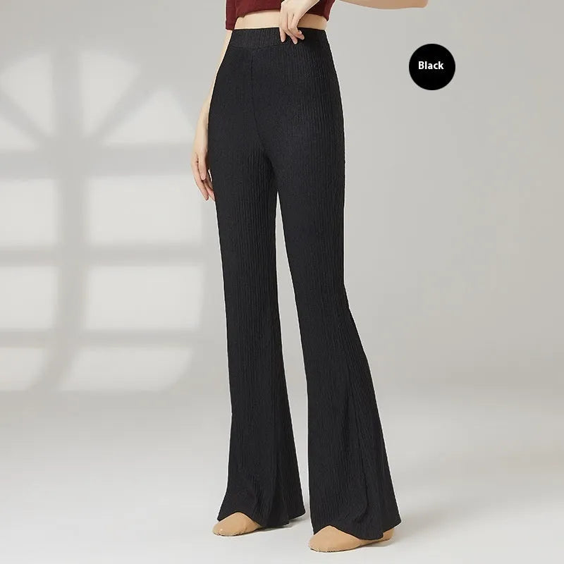 Women's classical dance practice pants in polyester fibre fabric available in five colours