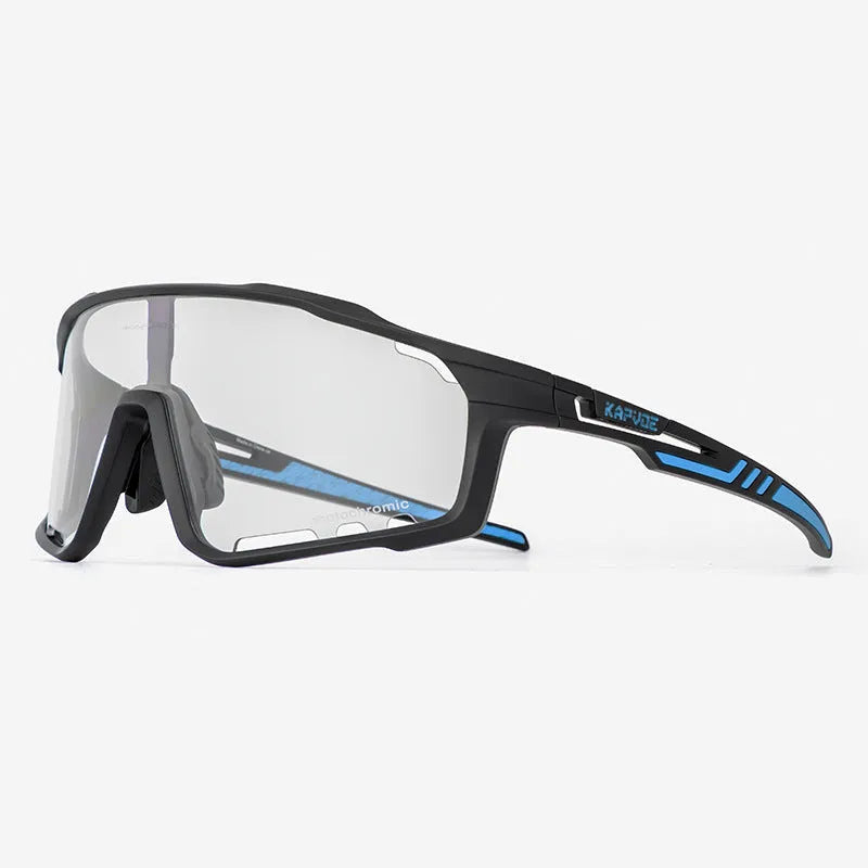 Photochromic cycling sunglasses with a TR90 semi-rimless frame, shown in one of multiple available colours.