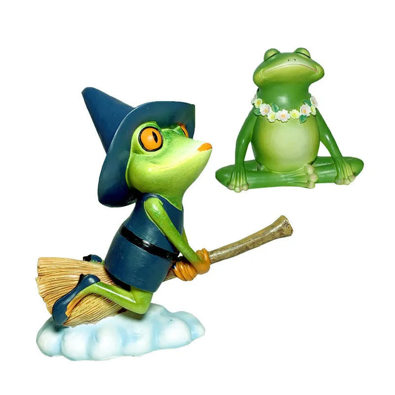 Magic Yoga Frog decoration ornament in European style with RDW123 magic frog colour for micro landscape displays