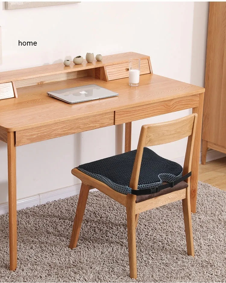 Memory foam seat cushion with fix strap in solid colour options