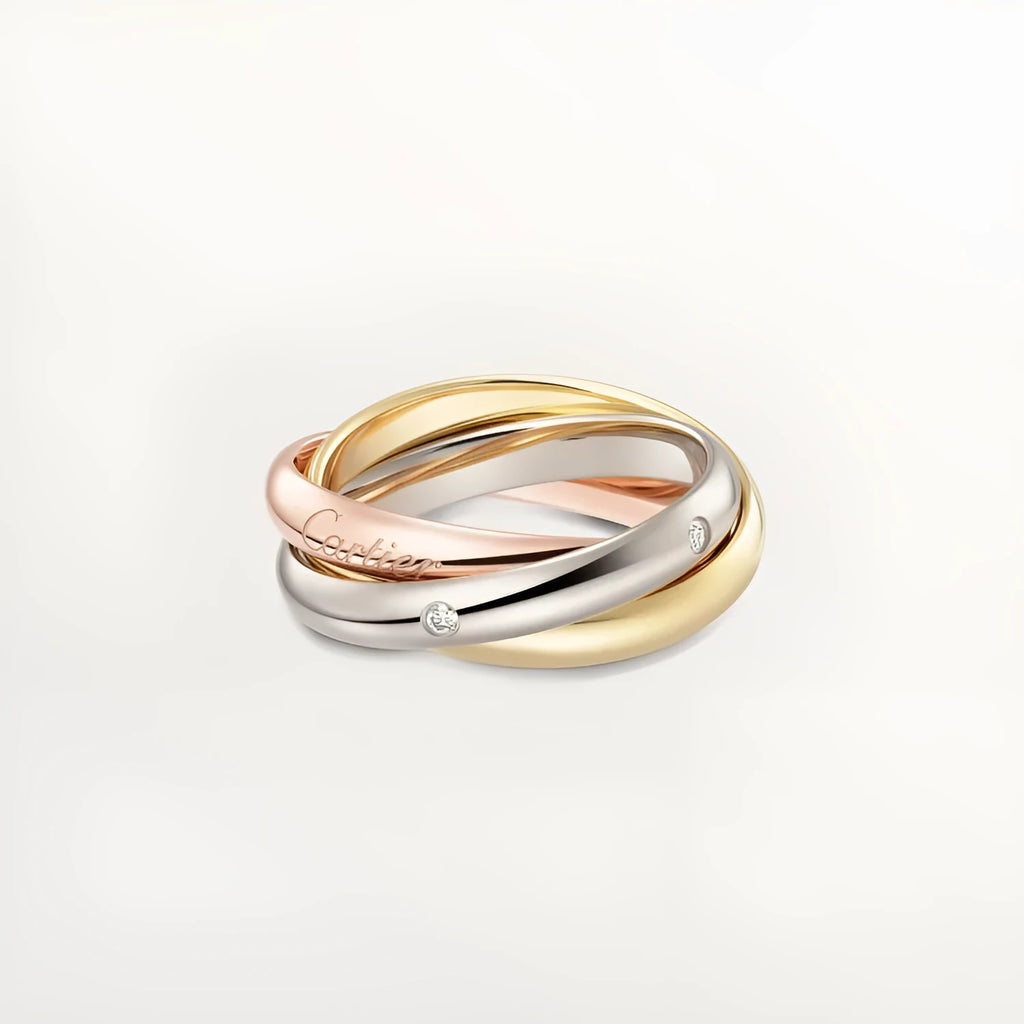 A pair of 925 silver couple rings with a full diamond finish, shown in sizes for him and her.