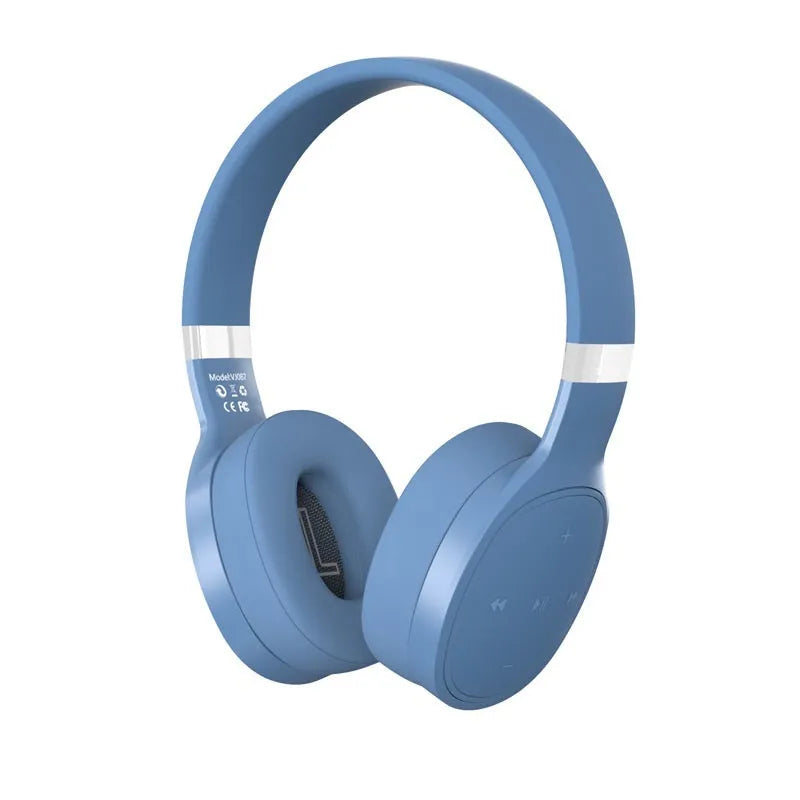 Folding wireless Bluetooth sports headset in black, shown with earcups folded for compact storage.