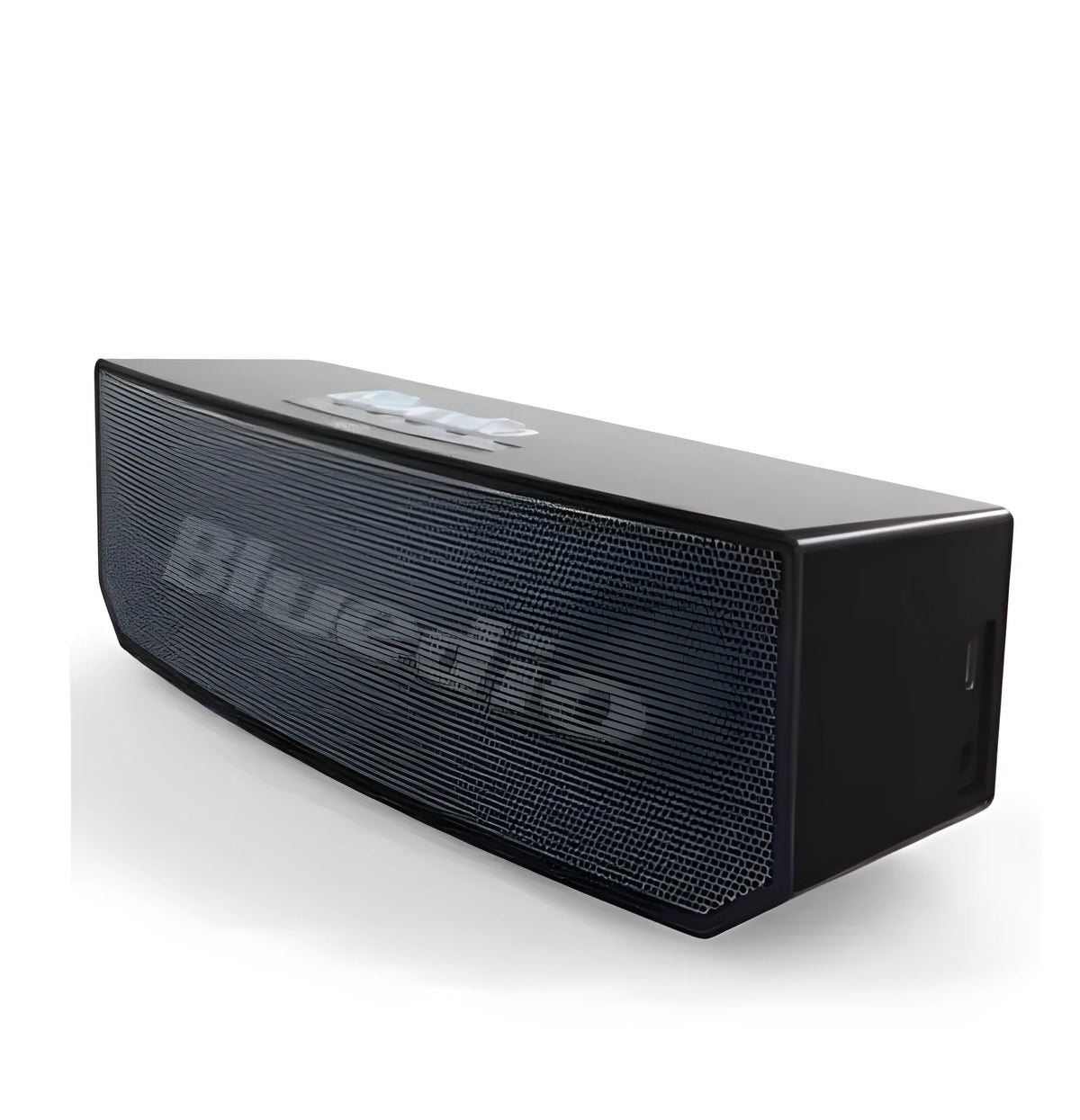 Black BS-6 cloud smart speaker with compact rectangular body measuring 227mm wide.