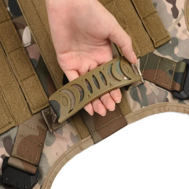 Six-piece tactical dog training vest set in polyester with harness system