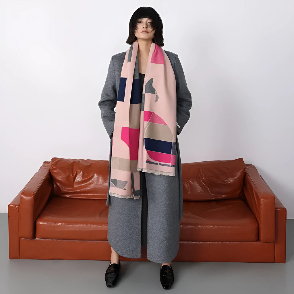 185x65cm imitation cashmere scarf in autumn colours