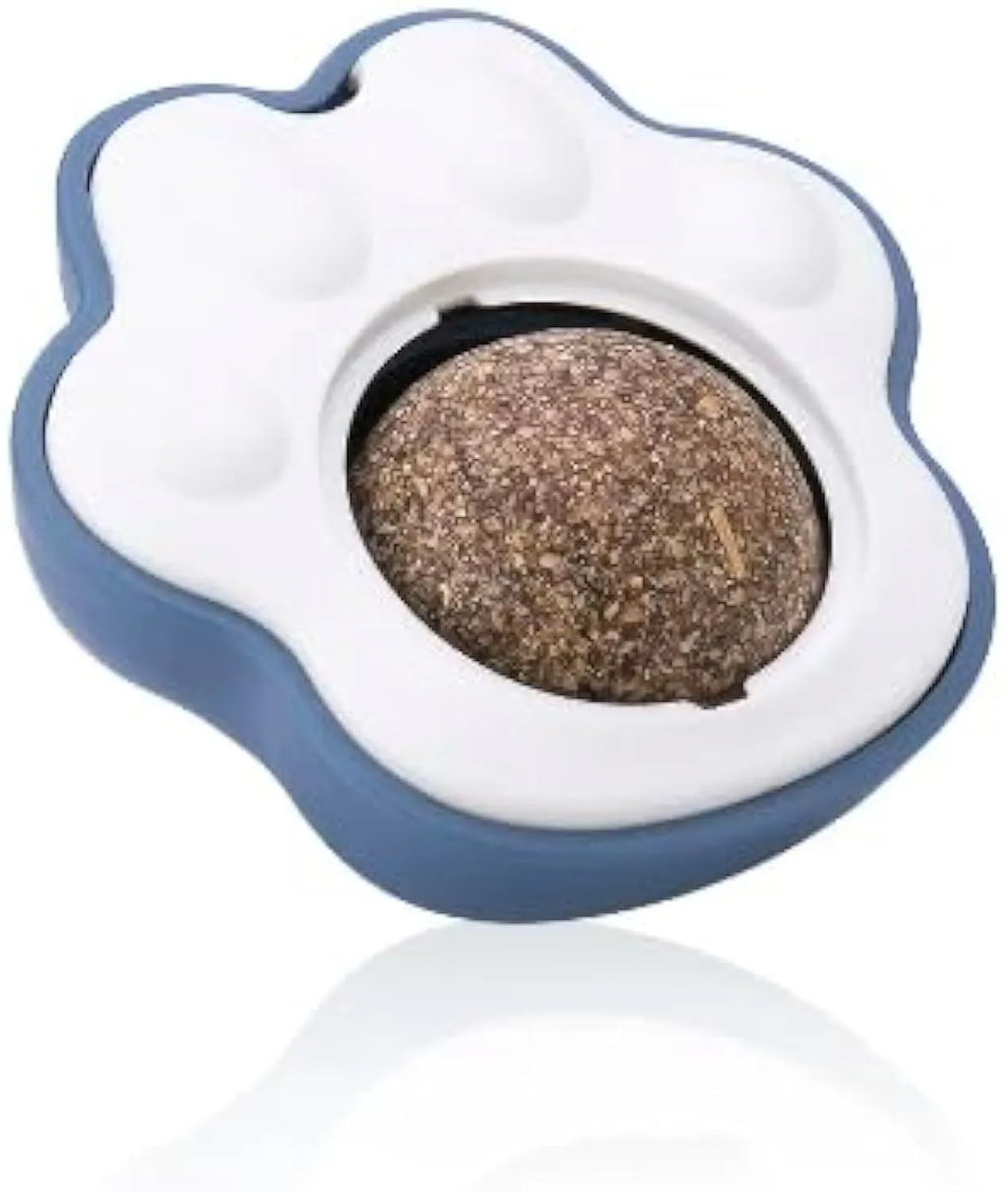 Edible catnip dental ball toys in multiple colours for wall mounting and teeth cleaning