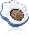 Edible catnip dental ball toys in multiple colours for wall mounting and teeth cleaning