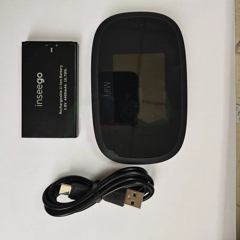 MIFI8000 black portable 4G wireless router with compact design