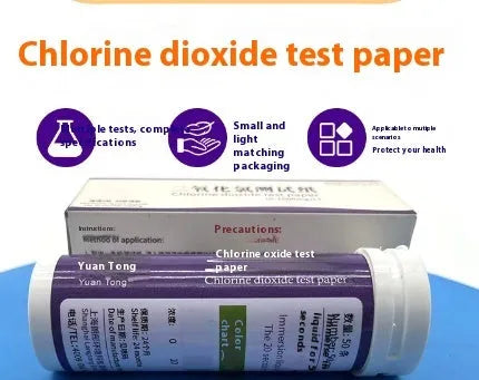 Bottle of 50 chlorine dioxide test papers for wastewater detection 0-1000 mg/L