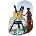 Handmade blown glass car perfume ornament with loose incense in bottle shape