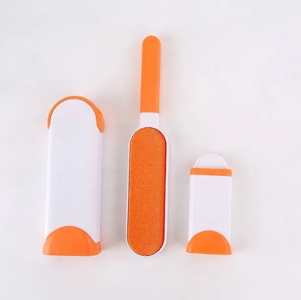 Self-cleaning pet hair removal comb brush for sofas with double-sided sticky roller
