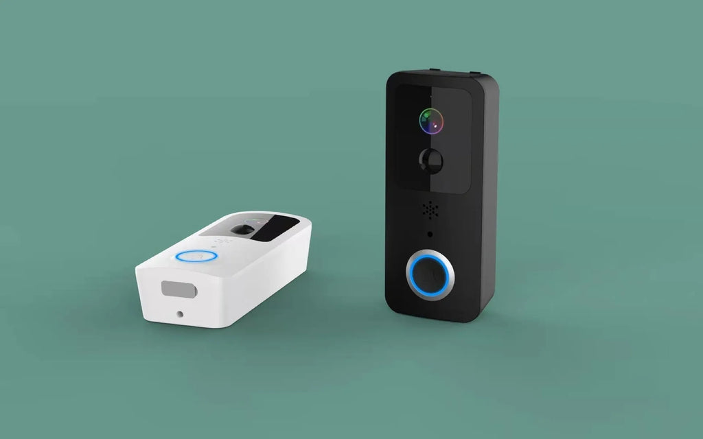 Smart home waterproof visual doorbell with HD camera and 18650 battery compartment