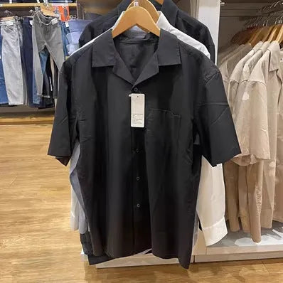 Men's beige modal cotton blended open collar casual shirt with regular sleeves