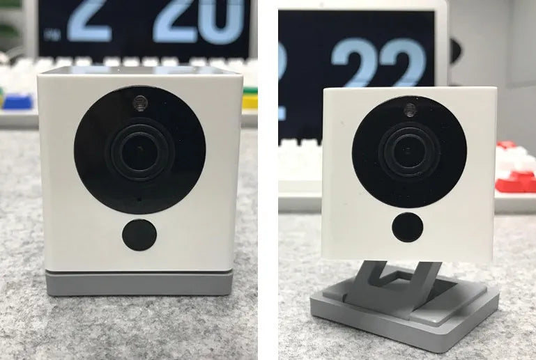 White 50x50x56mm indoor WiFi camera with 1080P resolution, 110° wide-angle lens, and night vision