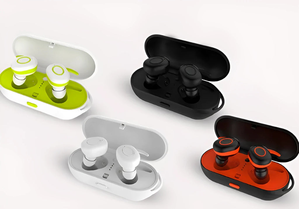 CSR noise reduction Bluetooth wireless headphones in black, green, red, and white colour options