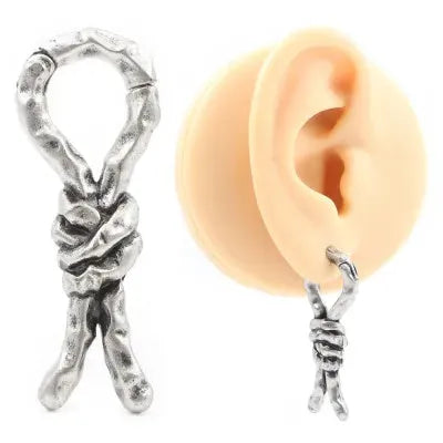 Creative bends and hitches piercing earrings in copper with 4mm specification and retro styling